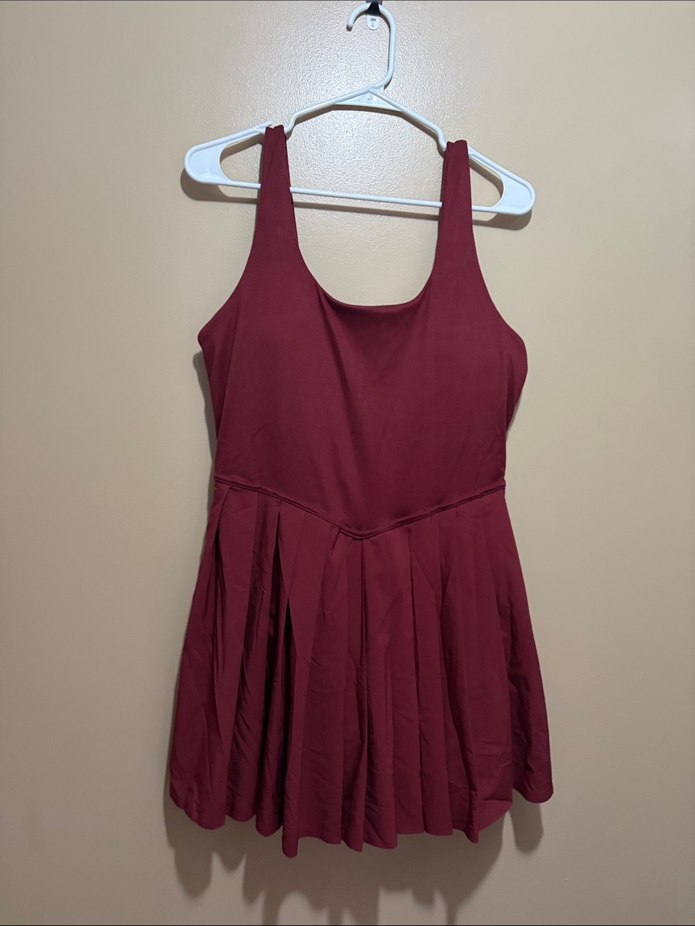 Scoop Neck Pleated Dress